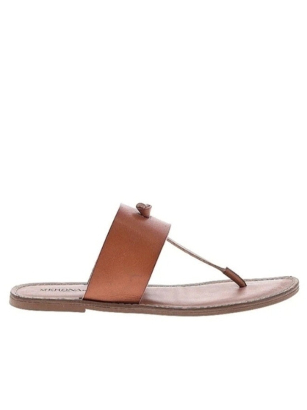 Merona Tan Brown Leather  Slide Sandal